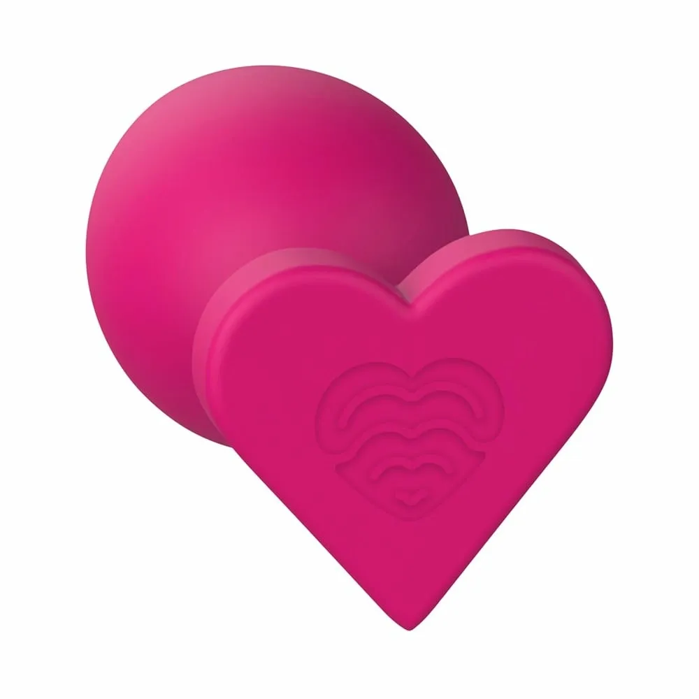 Anální kolík Love Signal Heart Plug Small se srdíčkem, silikon, růžový - obrázek 2