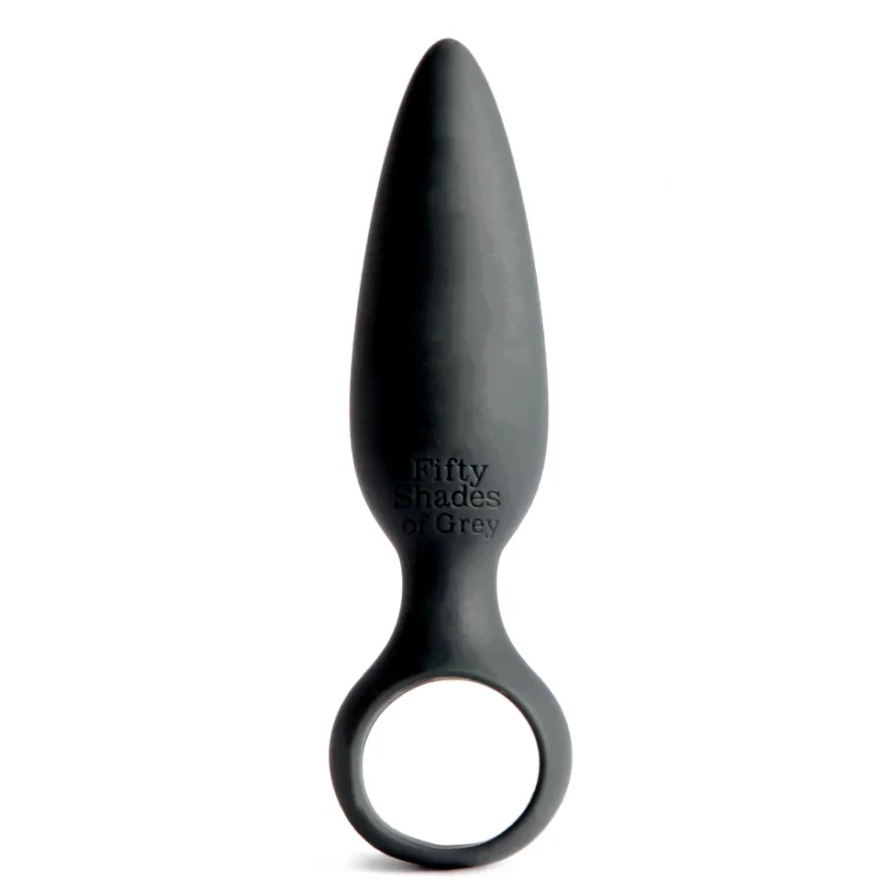 Silikonový anální kolík Fifty Shades of Grey Something Forbidden, černý, 10,8 cm