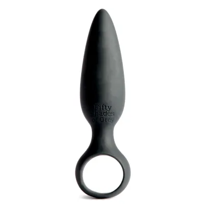 Silikonový anální kolík Fifty Shades of Grey Something Forbidden, černý, 10,8 cm