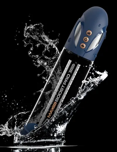 Automatická vakuová pumpa na penis Pump Worx Max Boost Pro Flow, modrá, 30,5 cm - obrázek 7