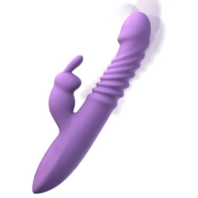 Přirážecí rabbit vibrátor Fantasy For Her s ohřevem, fialový - obrázek 2