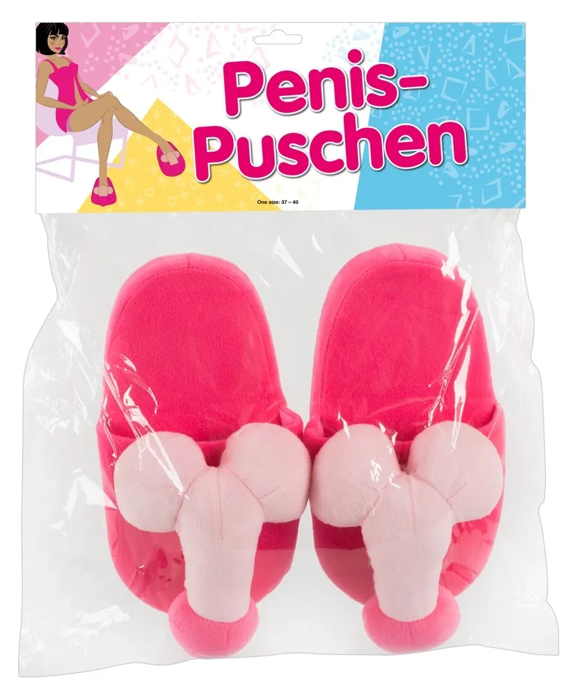 Vtipné plyšové pantofle You2Toys z umělé kožešiny, růžové, 37-40