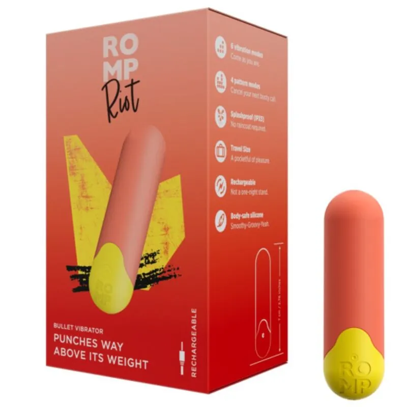 Minivibrátor ROMP Riot, oranžovo-žlutý - obrázek 7