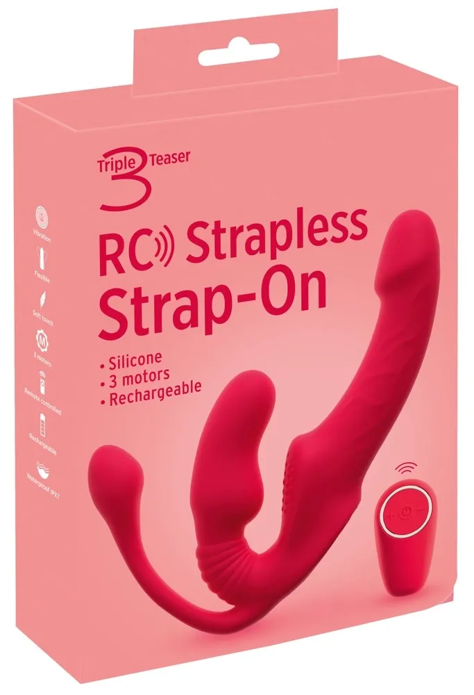 Vibrační strap-on bez postroje You2Toys Strapless Triple RC s dálkovým ovládáním