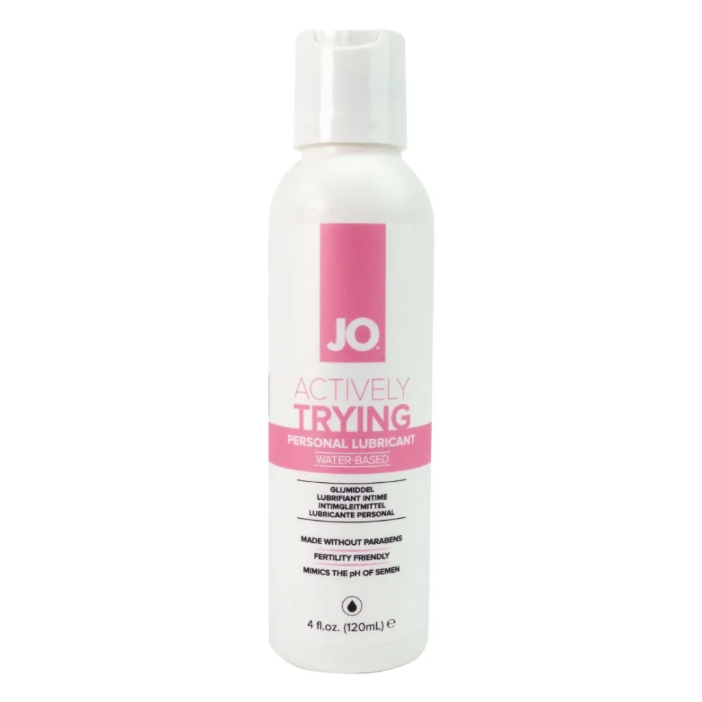 Lubrikační gel JO Actively Trying na vodní bázi pro snahu o početí, 120 ml