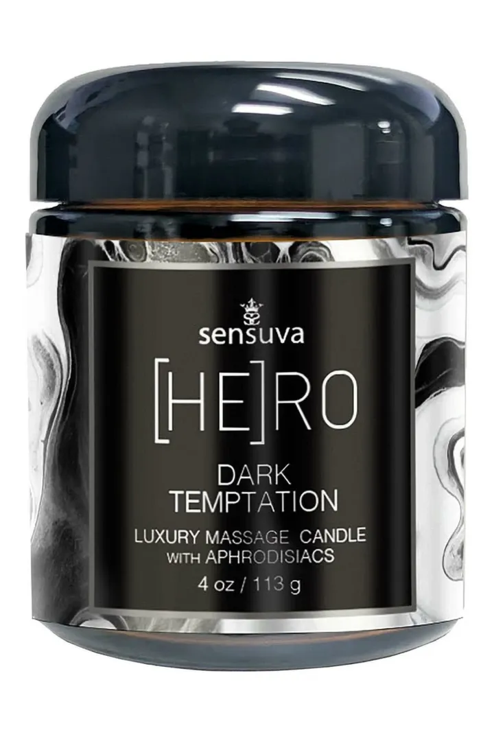 Masážní svíčka Sensuva Hero Dark Temptation, Ocean & Forest, 150 g