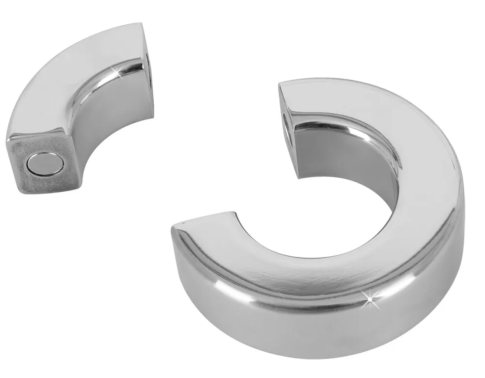 Magnetický kroužek na varlata Fetish Collection, nerezová ocel, 20 mm, stříbrný - obrázek 4