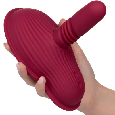 Vibrátor CalExotics Dual Rider s dálkovým ovládáním a přirážením, červený - obrázek 11