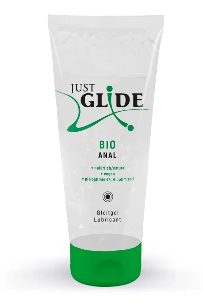 Anální lubrikační gel Just Glide Bio Anal na vodní bázi, veganský, 200 ml