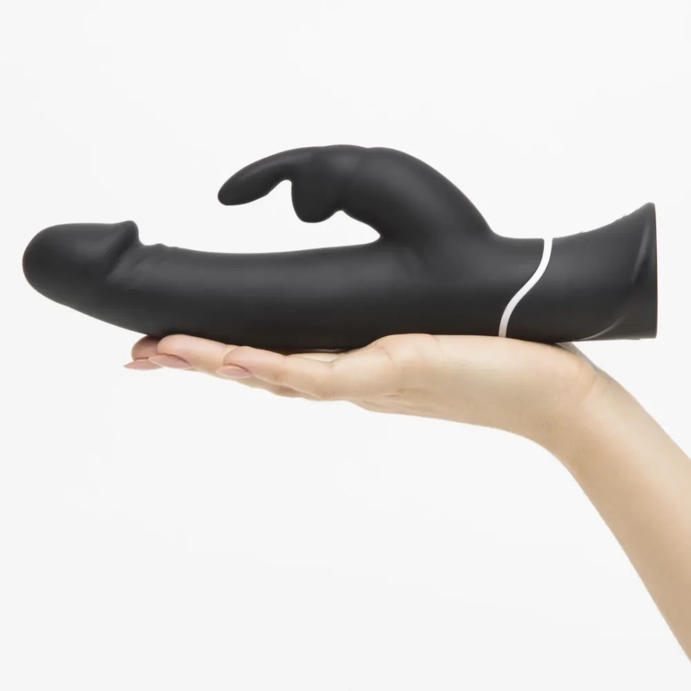 Rabbit vibrátor Happy Rabbit Realistic, 15 režimů, nabíjecí, černý - obrázek 5
