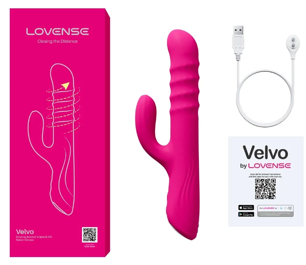 Rotační vibrátor Lovense Velvo s dvojí stimulací, ovládání aplikací, 24,7 cm - obrázek 7