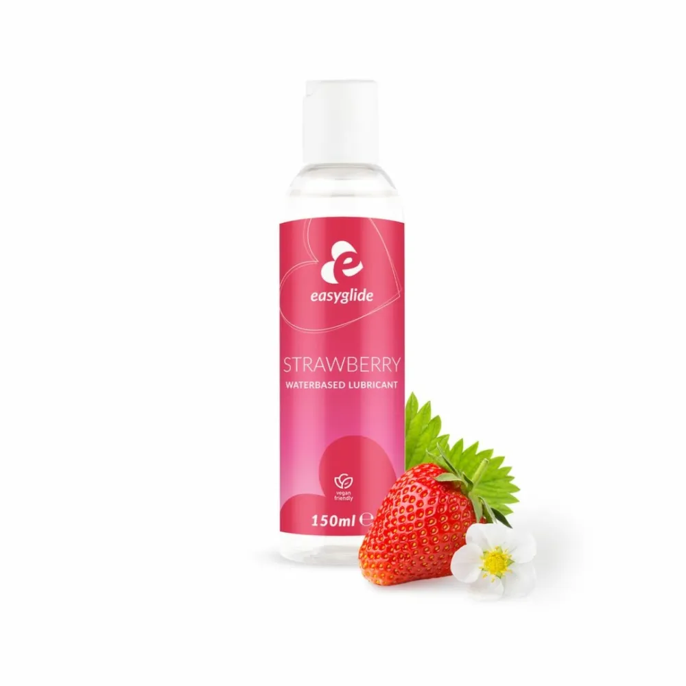 Lubrikační gel EasyGlide Strawberry s příchutí jahody, na vodní bázi, 150 ml