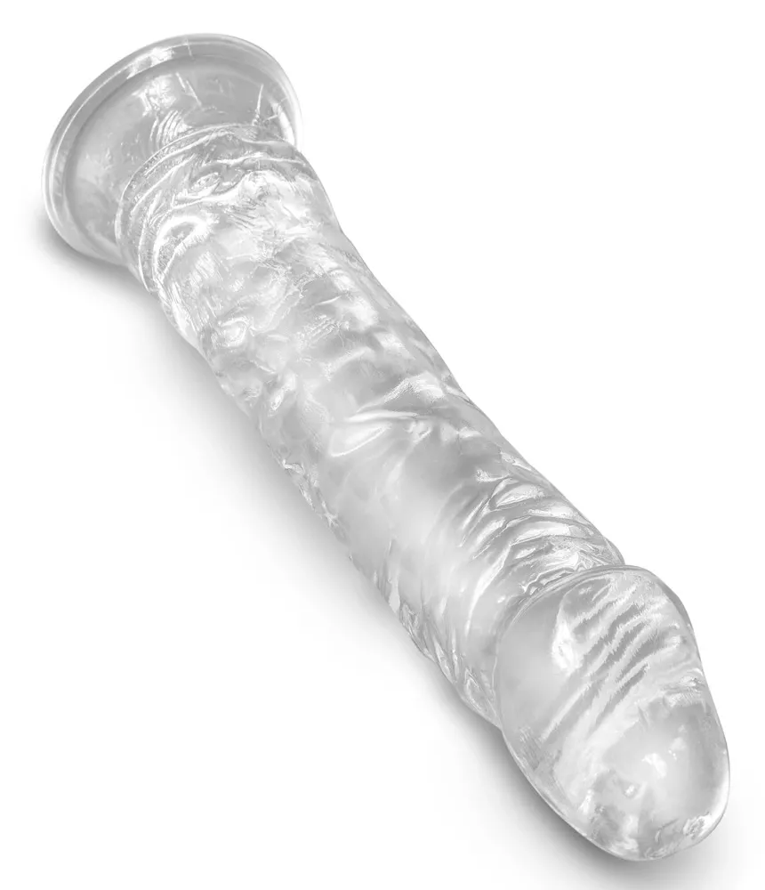 Průhledné realistické dildo King Cock Clear s přísavkou, 19,7 cm - obrázek 4