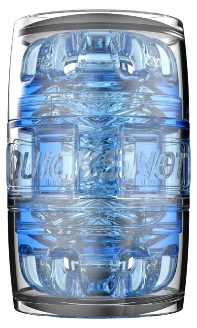 Masturbátor Fleshlight Quickshot Turbo Blue Ice, průhledný modrý - obrázek 3