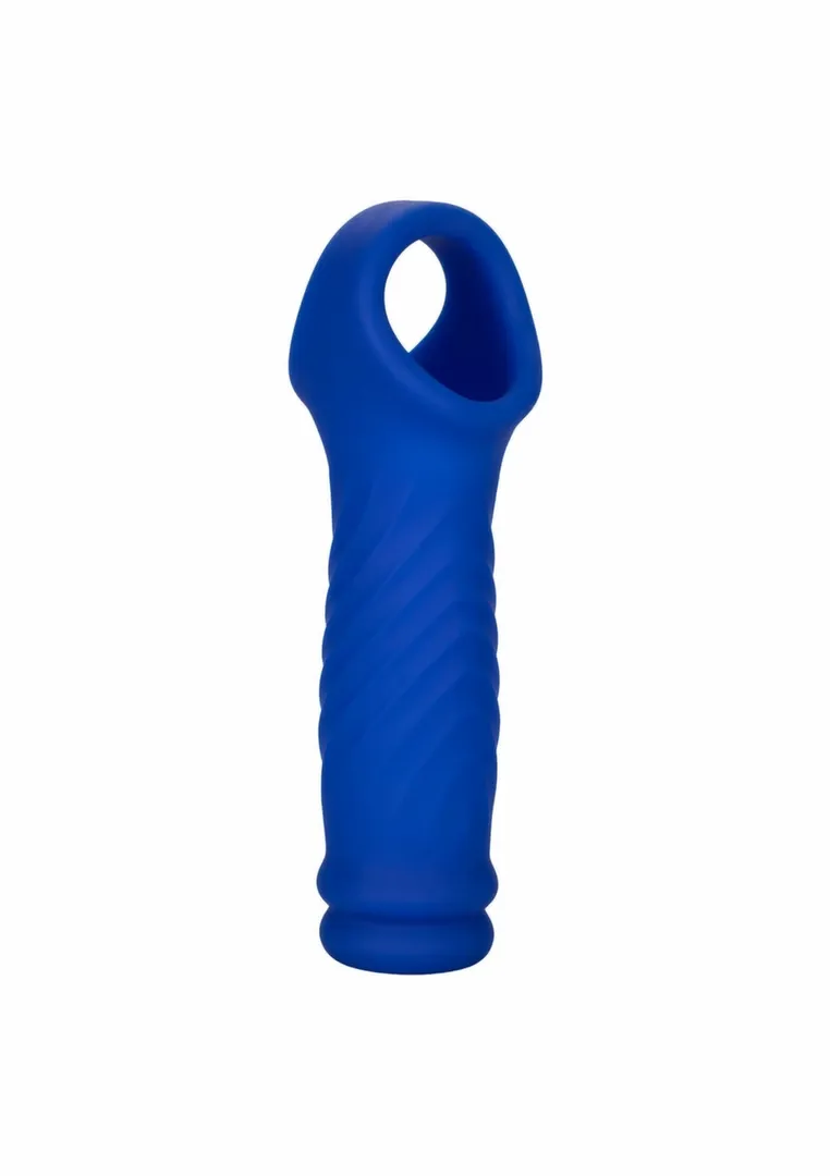 Návlek na penis CalExotics Admiral Wave Extension, tekutý silikon, modrý - obrázek 9