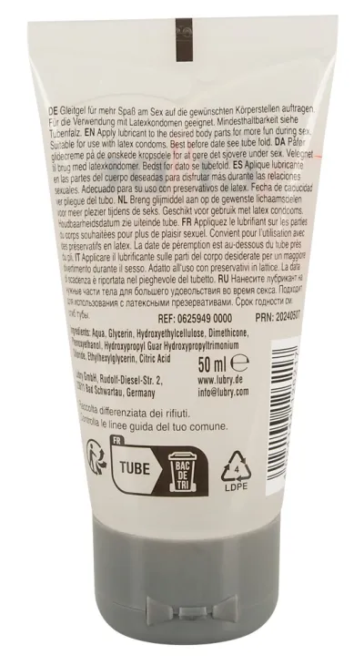 Hybridní lubrikační gel Just Glide Performance, veganský, 50 ml - obrázek 2