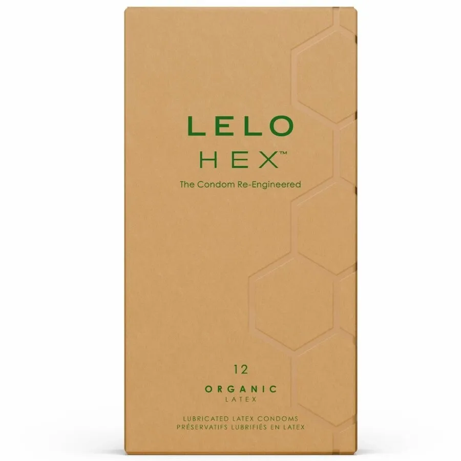 Kondomy LELO HEX Organic s L-argininem, 12 ks