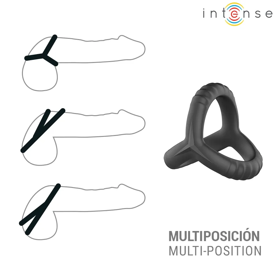 Nastavitelný trojitý erekční kroužek INTENSE John, model 4 - obrázek 3