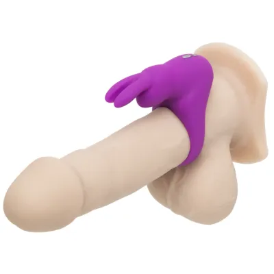 Vibrační erekční kroužek Happy Rabbit Rechargeable s dvojitými oušky, modrý - obrázek 5