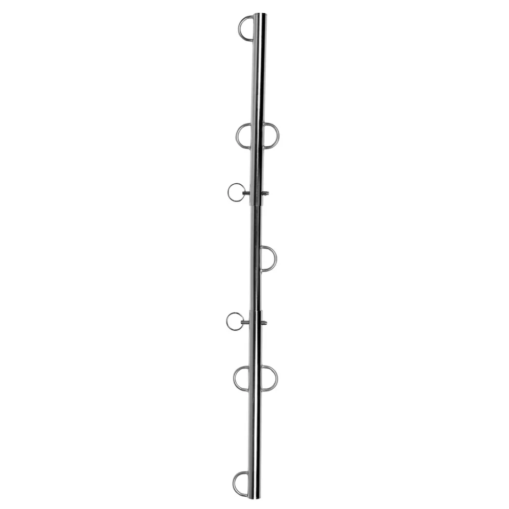 Nastavitelná rozpěrná tyč Ouch! s háčky, 70 až 120 cm, stříbrná - obrázek 3