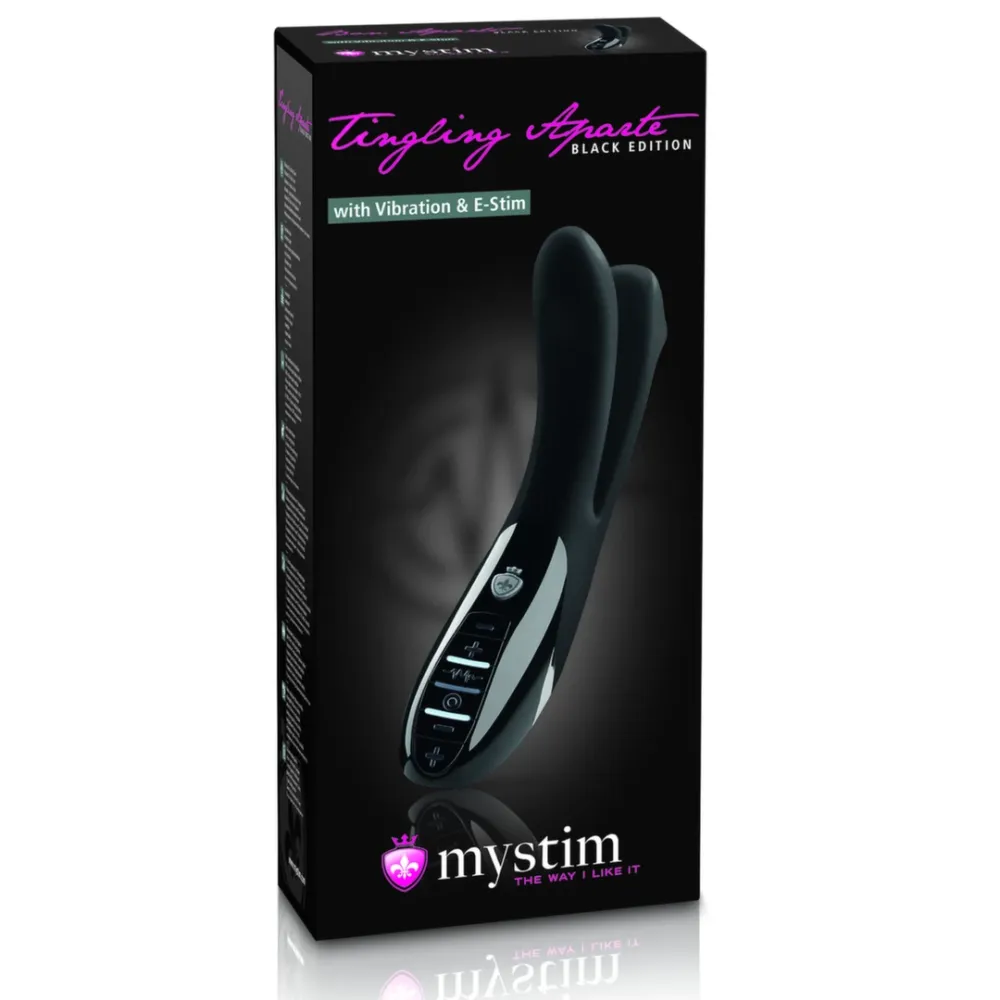 Vibrátor s elektrostimulací Mystim Tingling Aparte, silikonový, černý - obrázek 4