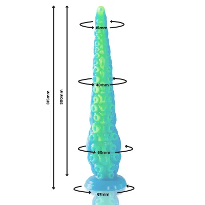 Silikonové dildo chapadlo EPIC Scylla, fluorescenční, velké, 31,5 cm - obrázek 4