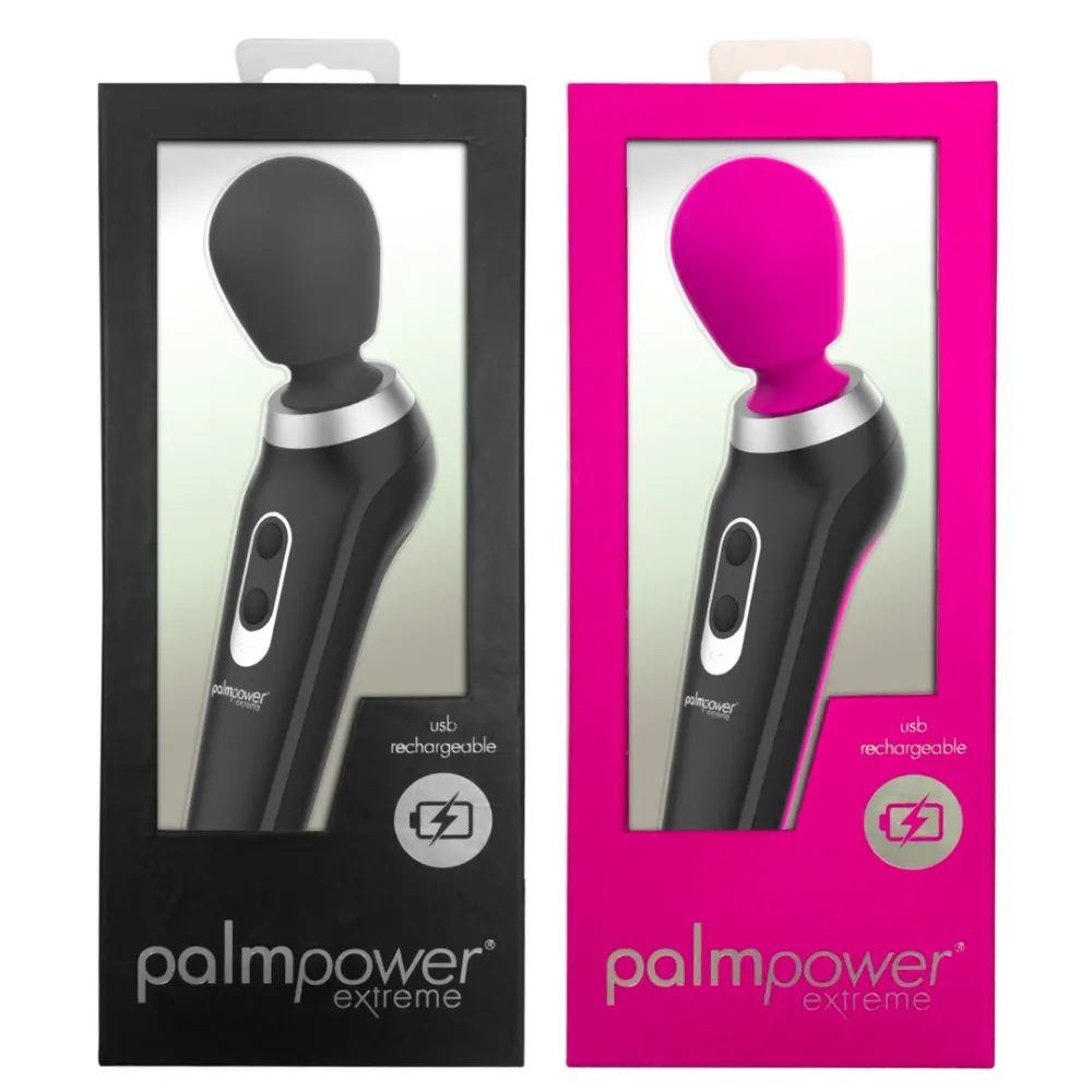 Masážní hlavice PalmPower Extreme Wand Massager, nabíjecí, silikon, černá - obrázek 3
