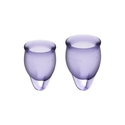 Menstruační kalíšky Satisfyer Feel Confident, sada 2 velikostí, 15 a 20 ml