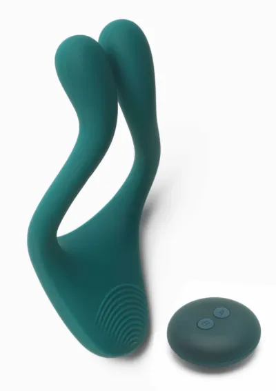 Vibrátor pro páry ToyJoy Icon 2 Superb s dálkovým ovládáním, silikon, modrý - obrázek 4