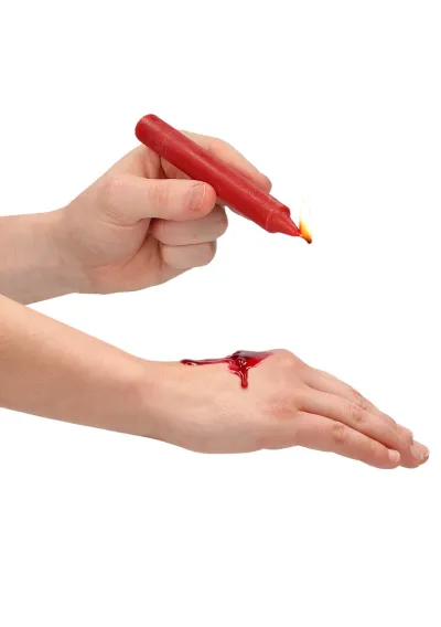 Svíčky na voskové hrátky Ouch! Teasing Wax Candles, 4 ks, červené - obrázek 4