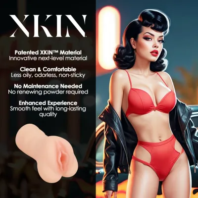 Masturbátor XKIN Pinup Dolls Greaser Girl Misty Muffburner, střední, tělový, 204 g - obrázek 5