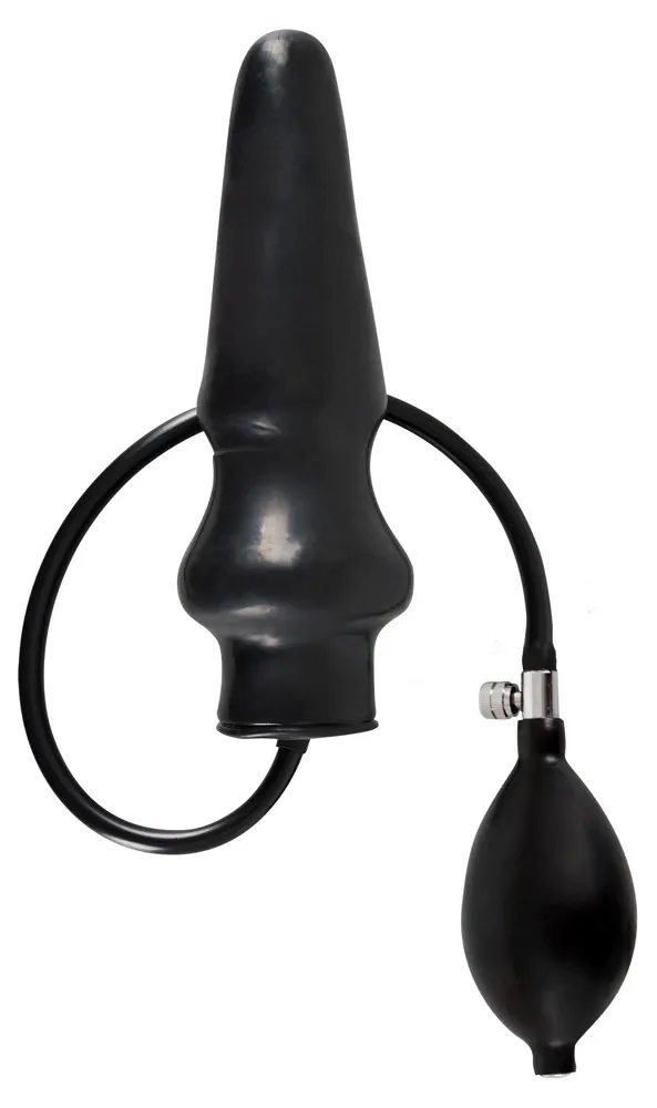 Nafukovací anální kolík You2Toys, latex, černý, 20 cm - obrázek 2