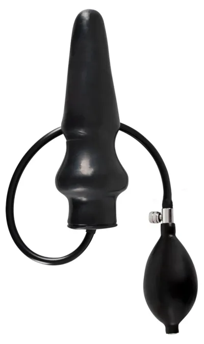 Nafukovací anální kolík You2Toys, latex, černý, 20 cm - obrázek 2