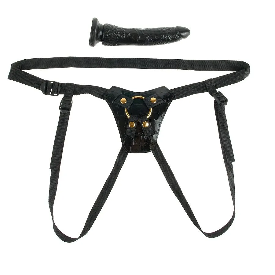 Strap-on Fetish Fantasy Gold Designer, postroj s odnímatelným dildem - obrázek 2