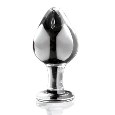 Skleněný anální kolík Pipedream Icicles No. 25, 9 cm, čirý - obrázek 2