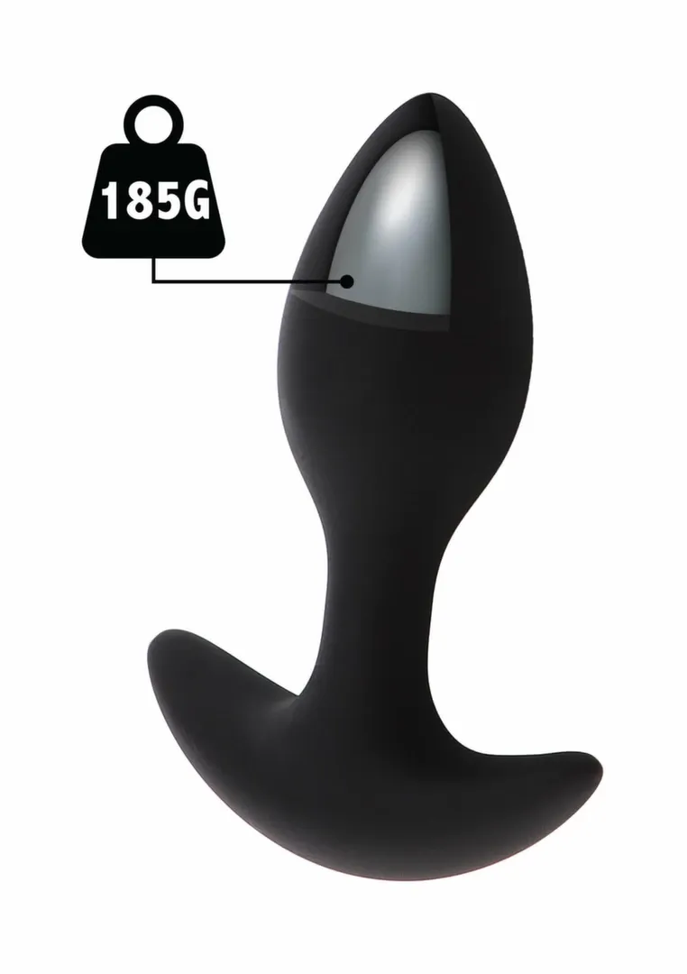 Zatížený anální kolík Hidden Desire Extreme 185 g, tekutý silikon, černý