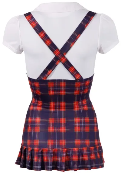 Kostým školačky Cottelli Collection Schoolgirl, šaty s kostkovanou sukní, L - obrázek 5