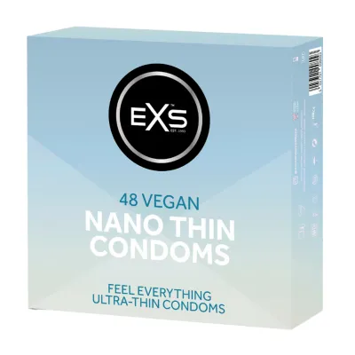 Ultratenké kondomy EXS Nano Thin, 0,045 mm, 53 mm, 48 ks