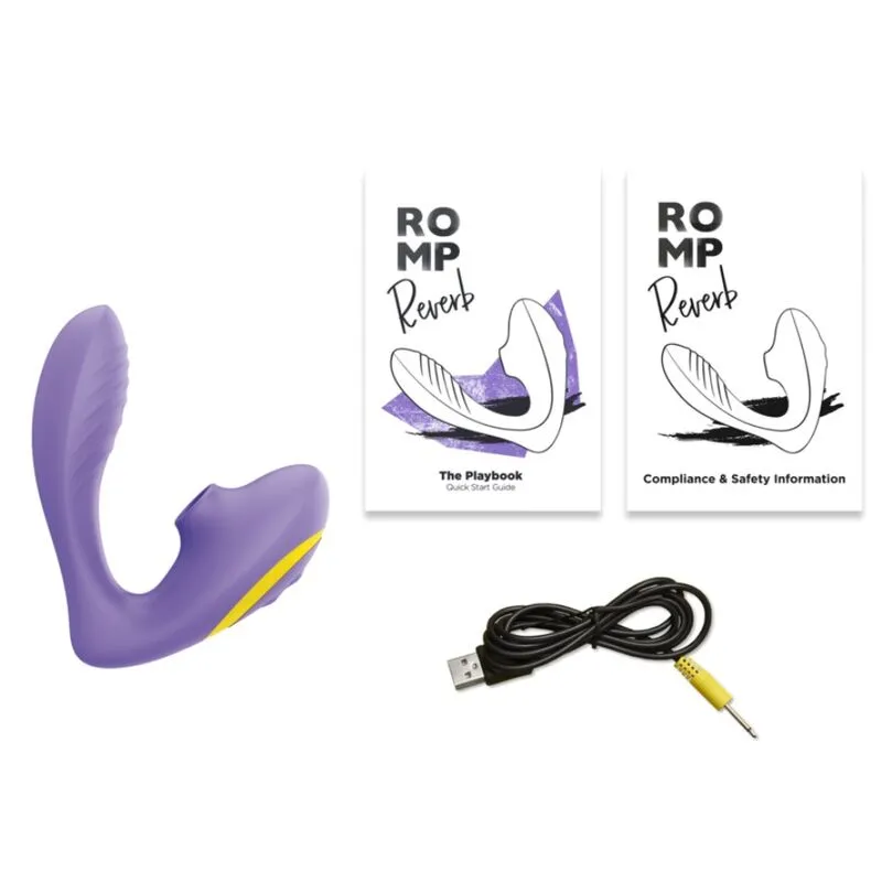Vibrátor na bod G s tlakovým stimulátorem klitorisu ROMP Reverb, fialový - obrázek 8