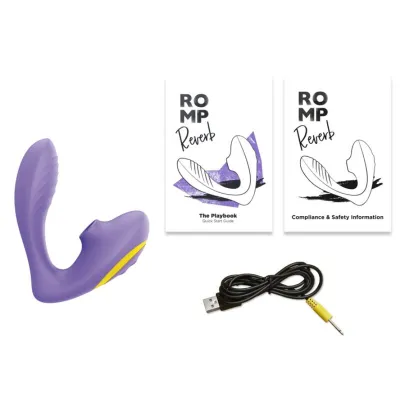 Vibrátor na bod G s tlakovým stimulátorem klitorisu ROMP Reverb, fialový - obrázek 8