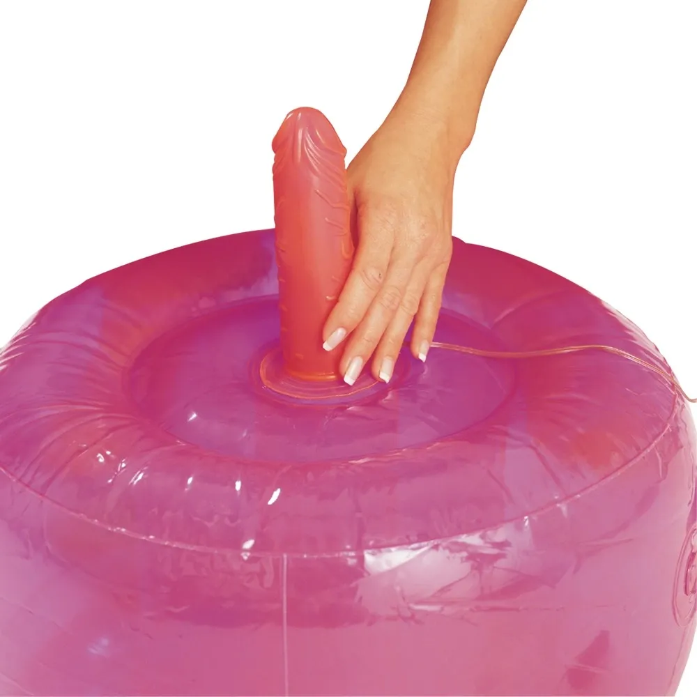 Nafukovací erotický sedák Silvia Saint s vibrátorem, černý - obrázek 3