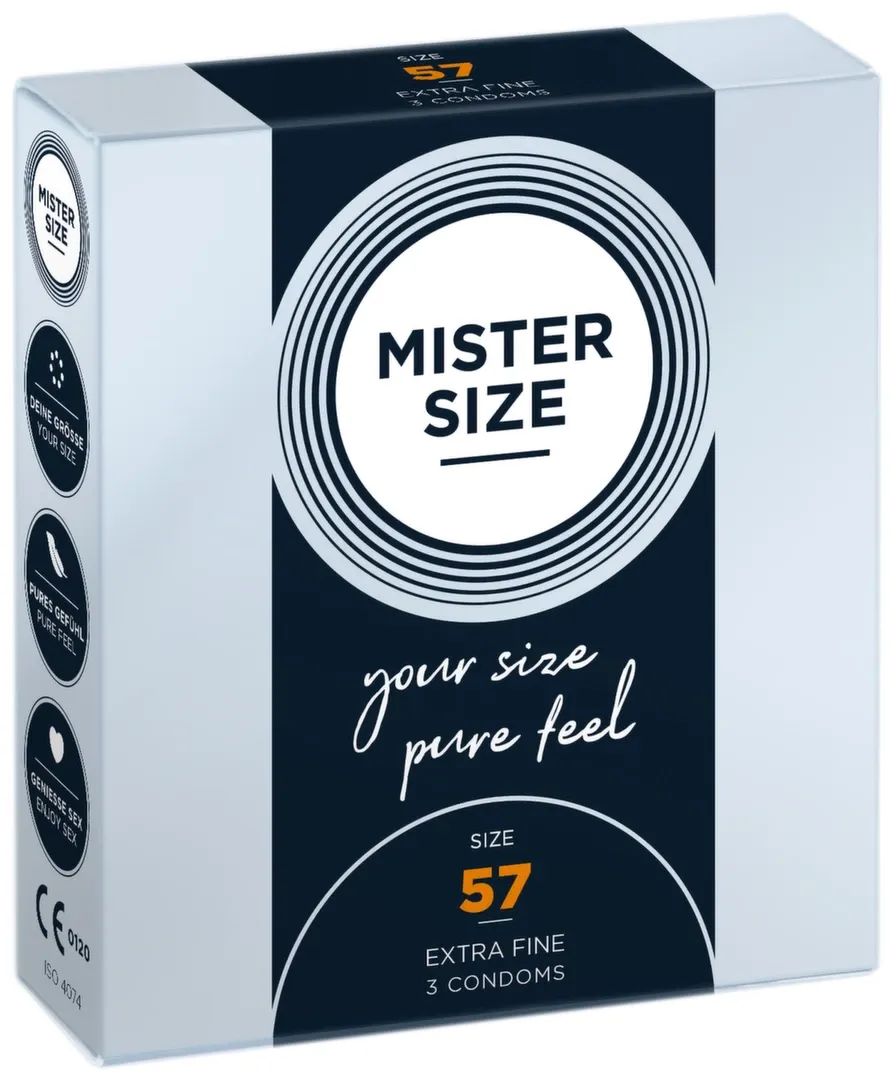 Kondomy Mister Size 57 mm, velikost L, 3 ks
