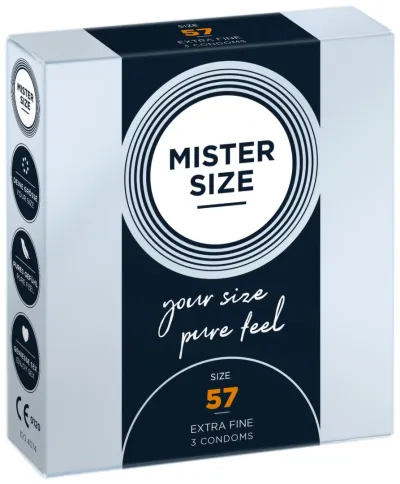 Kondomy Mister Size 57 mm, velikost L, 3 ks