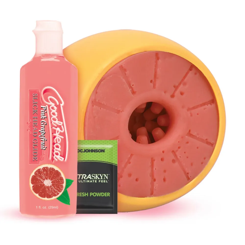 Doc Johnson Grapefruit sada s masturbátorem Ultraskyn, 3 kusy