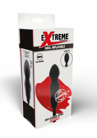 Nafukovací dildo Hidden Desire Extreme Inflatable Dong Starter, silikon, černé - obrázek 3