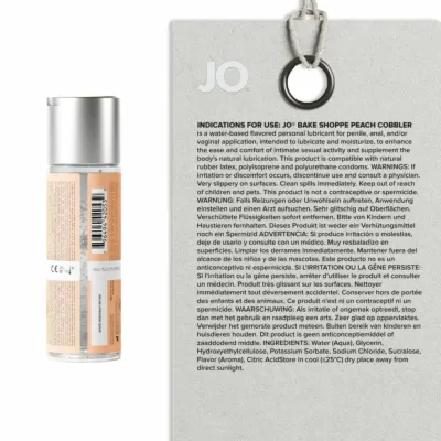 Lubrikační gel JO Bake Shoppe Peach Cobbler, na vodní bázi, 60 ml - obrázek 7
