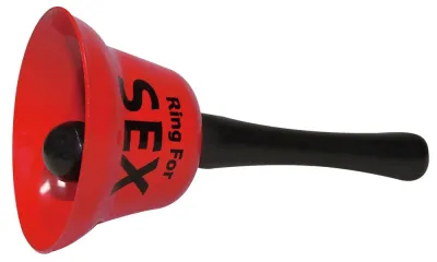 Vtipný zvonek You2Toys s nápisem, kovový, červený, 14 cm - obrázek 4