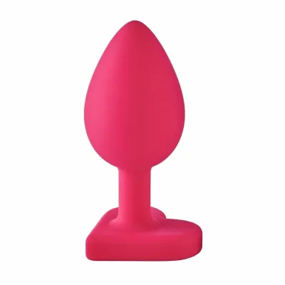 Anální kolík Love Signal Heart Plug Small se srdíčkem, silikon, růžový - obrázek 5