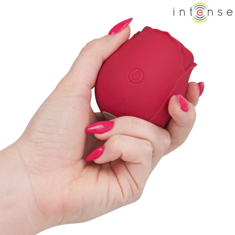 Tlakový stimulátor klitorisu ve tvaru růže INTENSE Camellia, vínový - obrázek 4