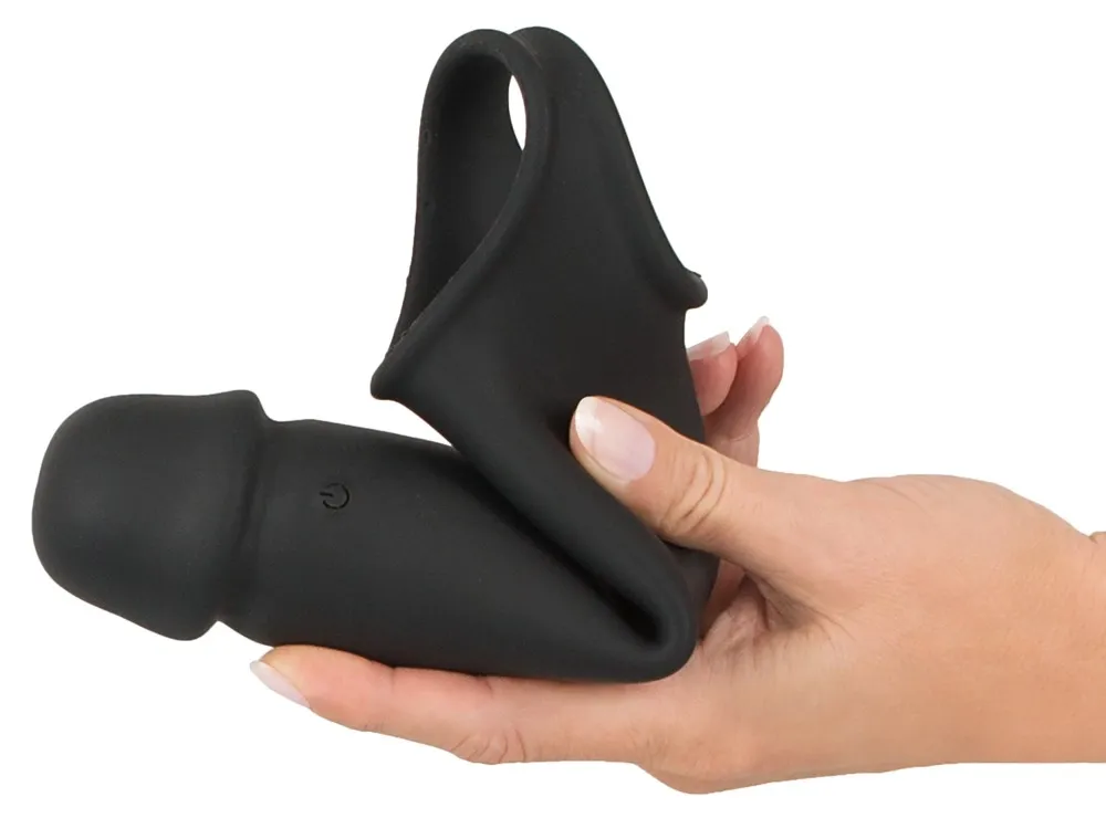 Vibrační prodlužovací návlek na penis Rebel RC, o 8 cm, dálkové ovládání, černý - obrázek 6